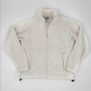 Columbia Women’s Off White Fleece Full Zip Jacket